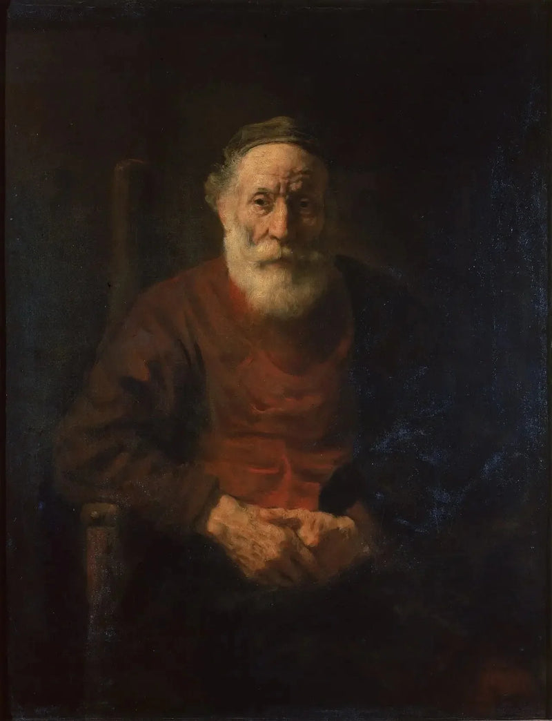 Portrett av en gammel mann i rødt av Rembrandt - Rembrandt