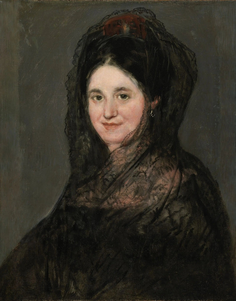 Portrett av en dame med svart mantille - Francisco de Goya