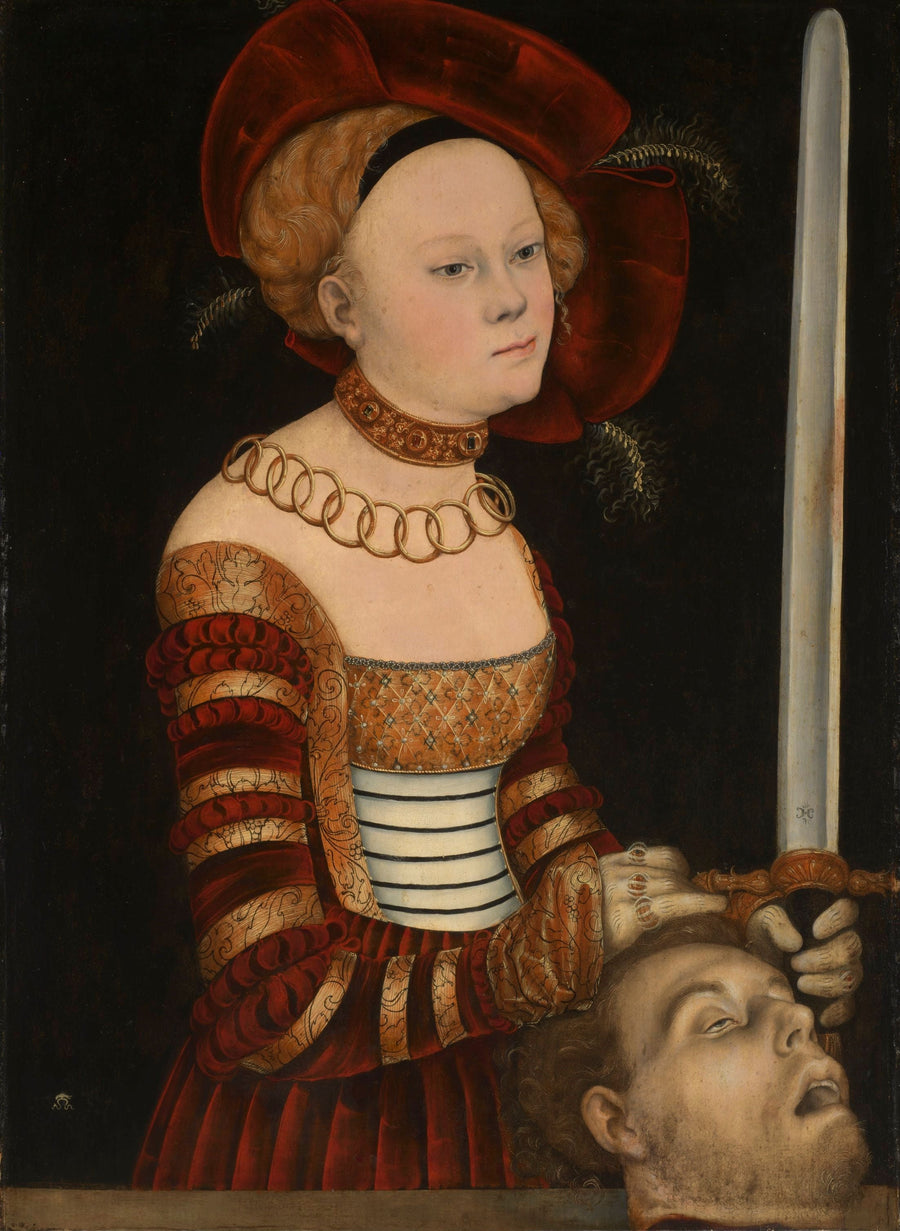 Portrett av en dame fra Saksens hoff som Judith med Holofernes' hode - Lucas Cranach den eldre