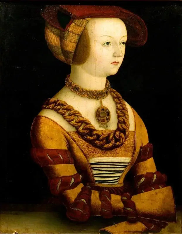 Portrett av en dame i kostyme rundt 1530 - Lucas Cranach den eldre