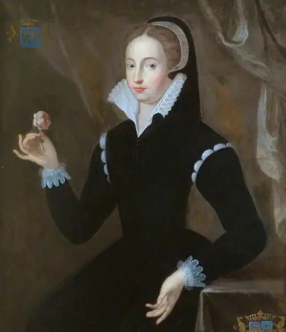 Portrett av en dame i svart kjole med Marie Stuart-frisyre - François Clouet

Source:
Portrait d'une dame en robe noire avec coiffure Marie Stuart - François Clouet