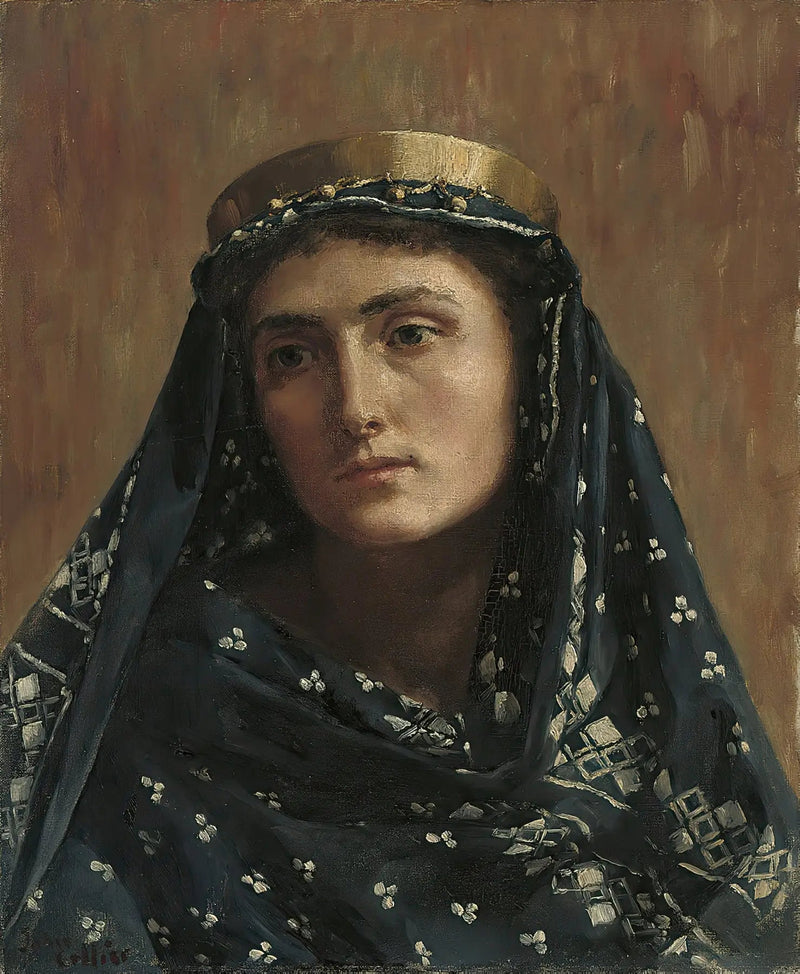 Portrett av en dame i orientalsk kjole - John Collier