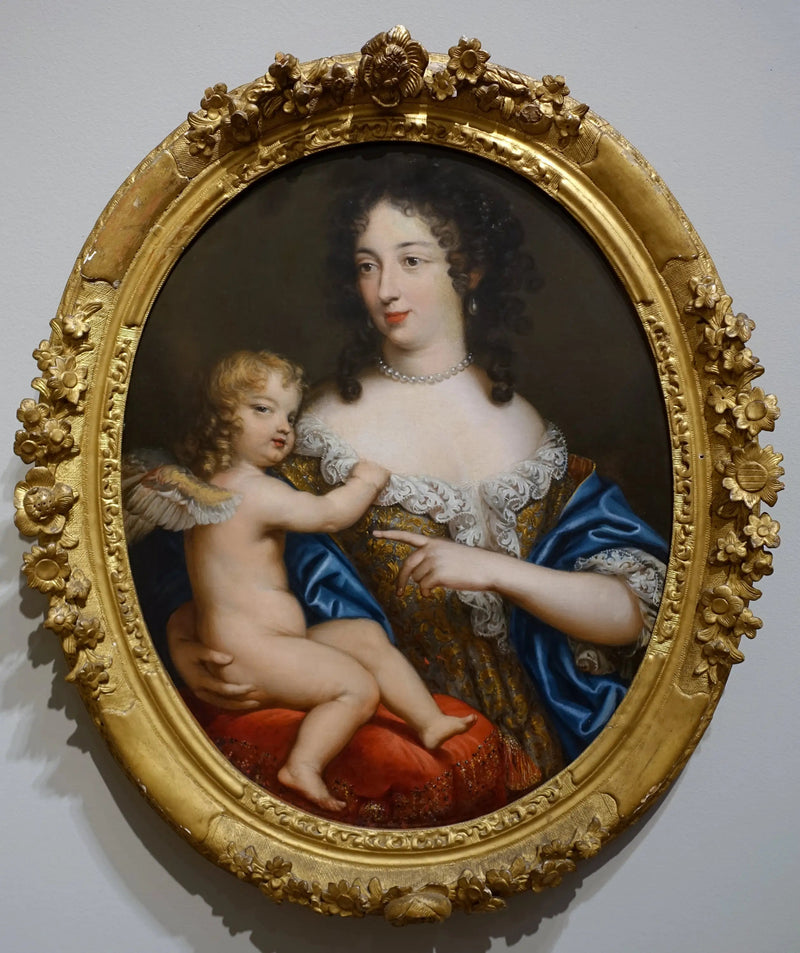 Portrett av en dame i Venus med Cupido - Pierre Mignard