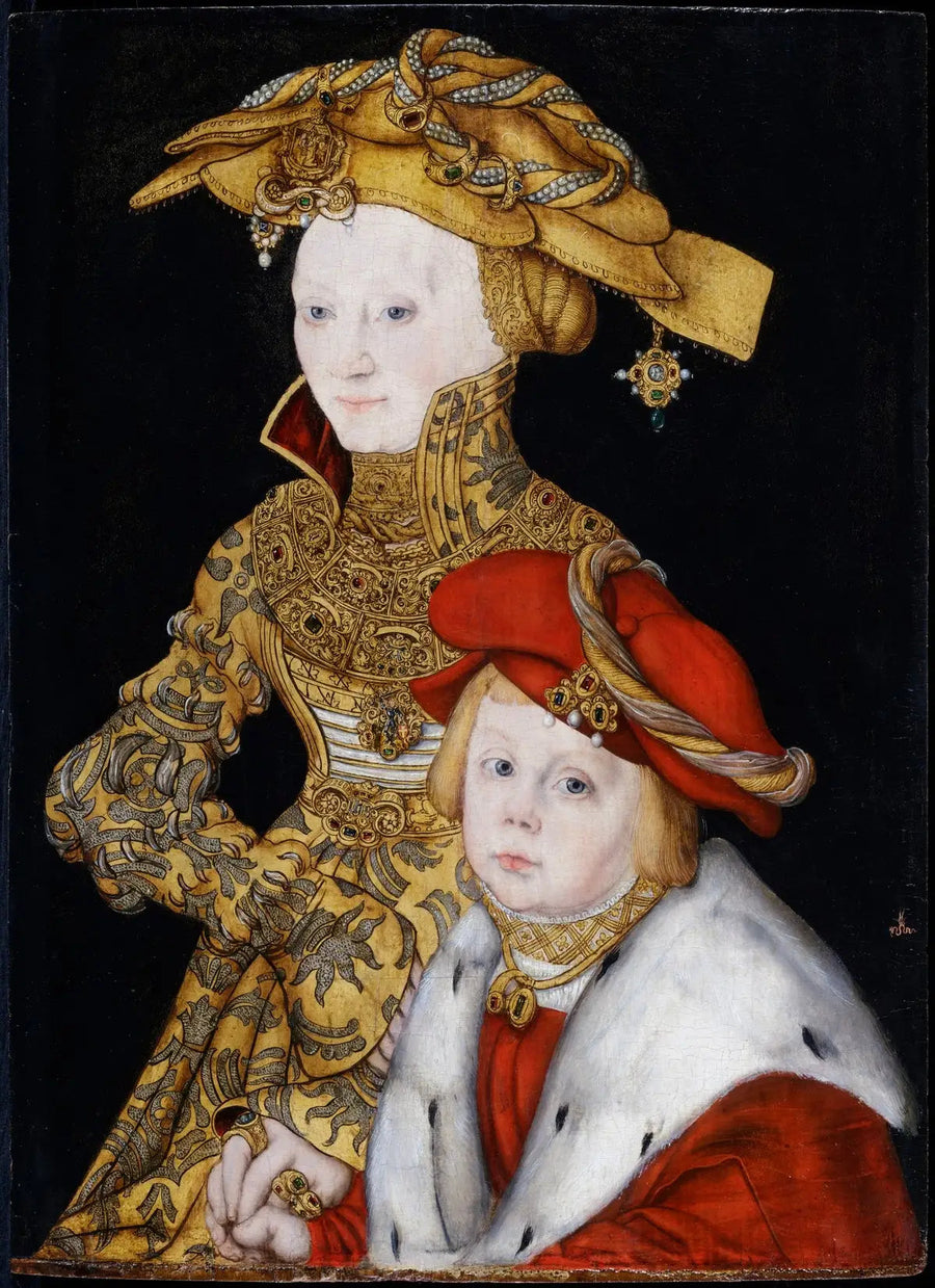 Portrett av en dame og hennes sønn - Lucas Cranach den eldre