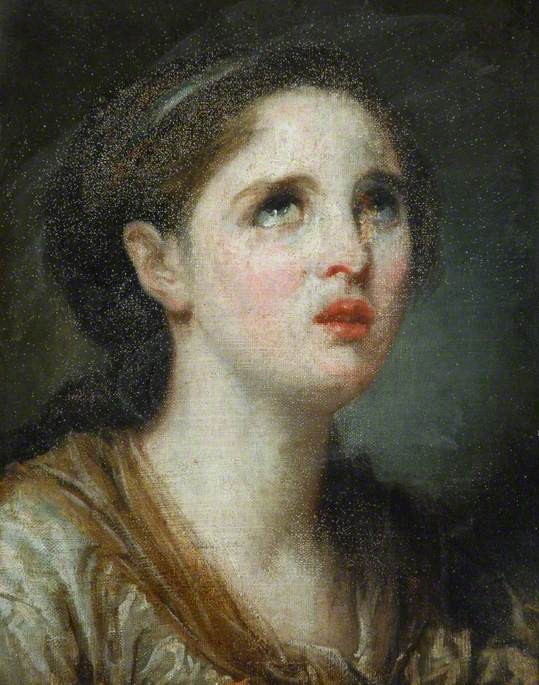 Portrett av en dame - Jean-Baptiste Greuze