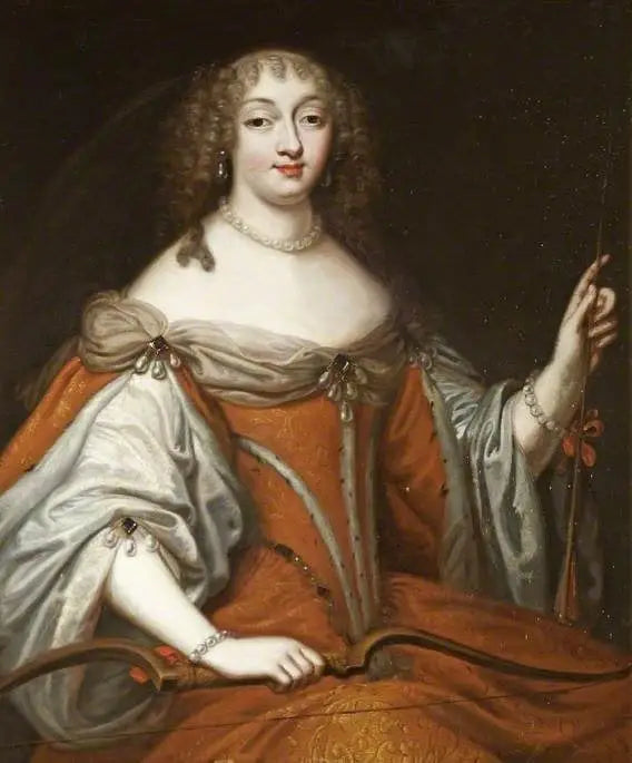Portrett av en dame (sannsynligvis Henrietta Anne Stuart, 1644–1670, hertuginne av Orléans eller Marie Mancini, 1646–1714, prinsesse Colonna) - Pierre Mignard