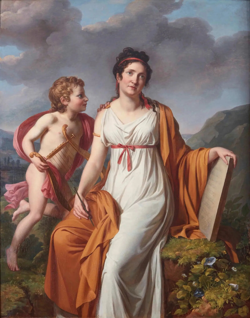 Portrett av en dame, sannsynligvis Madame de Reiset d'Arques, i Sappho - Marie-Guillemine Benoist