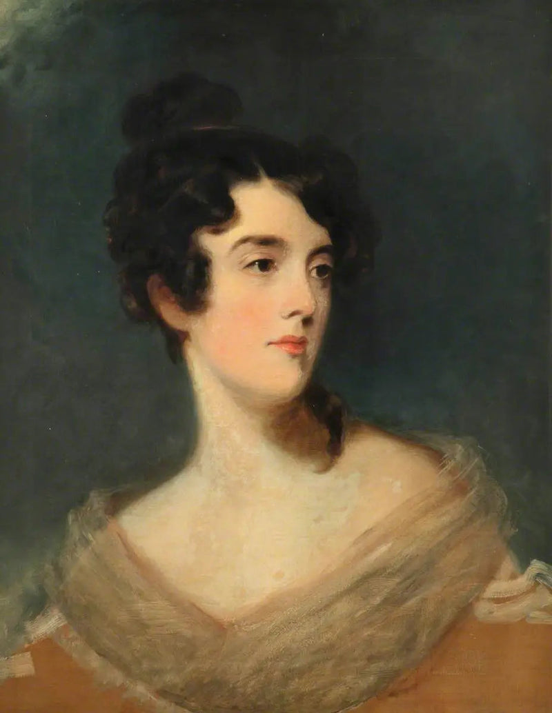 Portrett av en dame (antatt å være Eleanor, grevinne av Harborough, 1772–1809) - Thomas Lawrence
