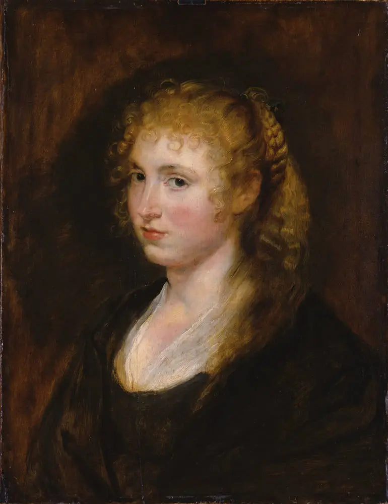 Portrett av en kvinne med fletteblonde hår - Peter Paul Rubens