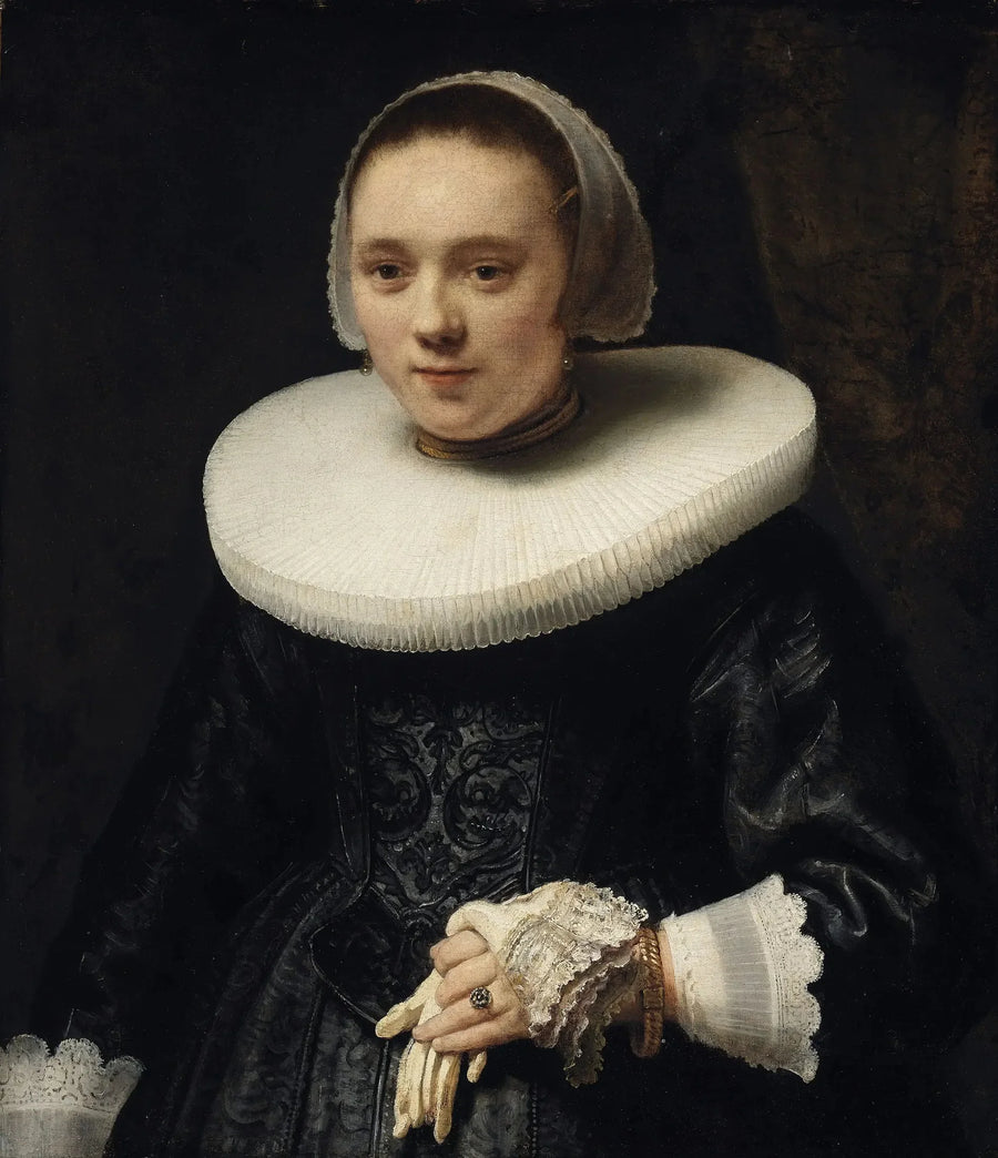Portrett av en kvinne med hansker - Rembrandt