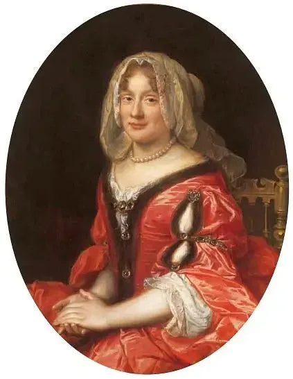 Portrett av en kvinne i polsk drakt, sannsynligvis Claudine Françoise Mignot, kone av Jean Casimir Vasa - Pierre Mignard