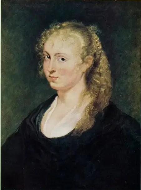 Portrett av en ukjent kvinne med flette, blondt hår - Peter Paul Rubens