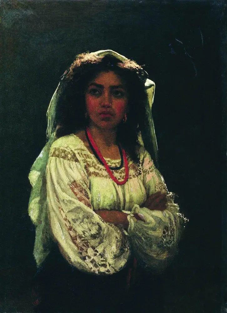 Portrett av en italiensk kvinne - Ilya Repin