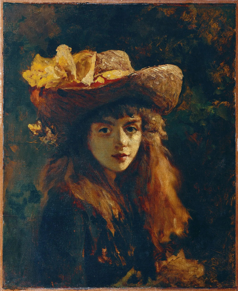 Portrett av en jente - Gustave Courbet