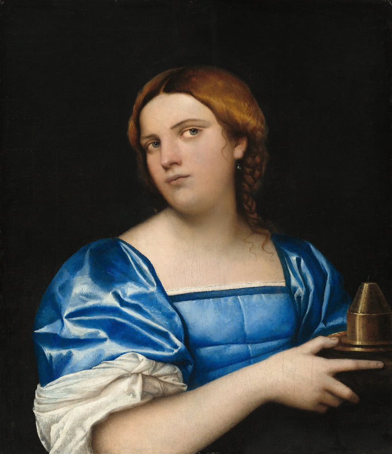 Portrett av en ung kvinne som en vis jomfru - Sebastiano del Piombo