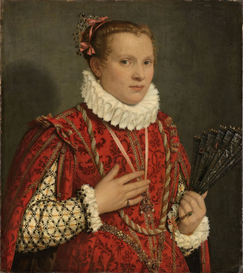 Portrett av en ung kvinne - Giovanni Battista Moroni