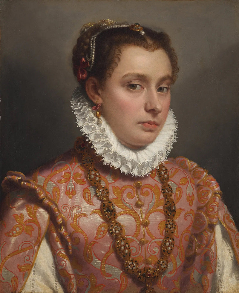 Portrett av en ung kvinne - Giovanni Battista Moroni