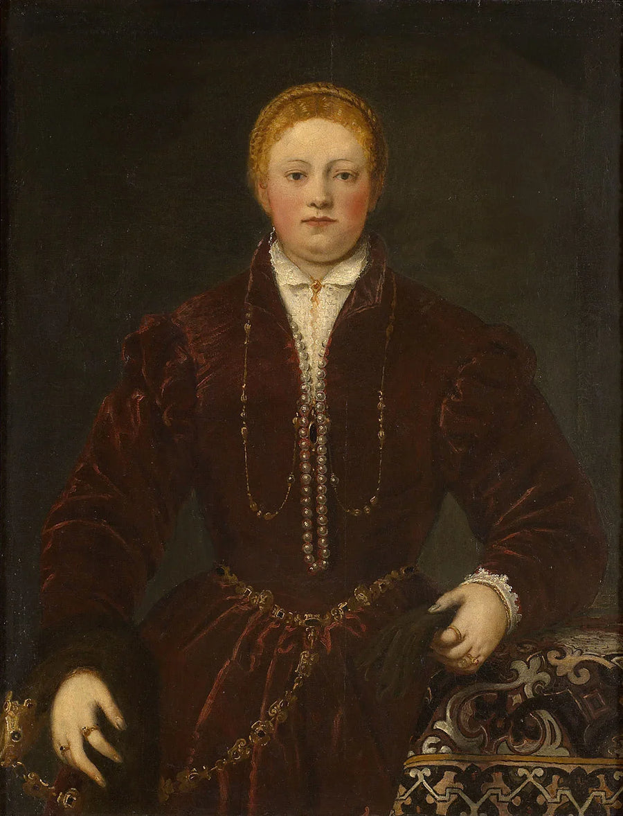 Portrett av en ung kvinne - Jacopo Tintoretto