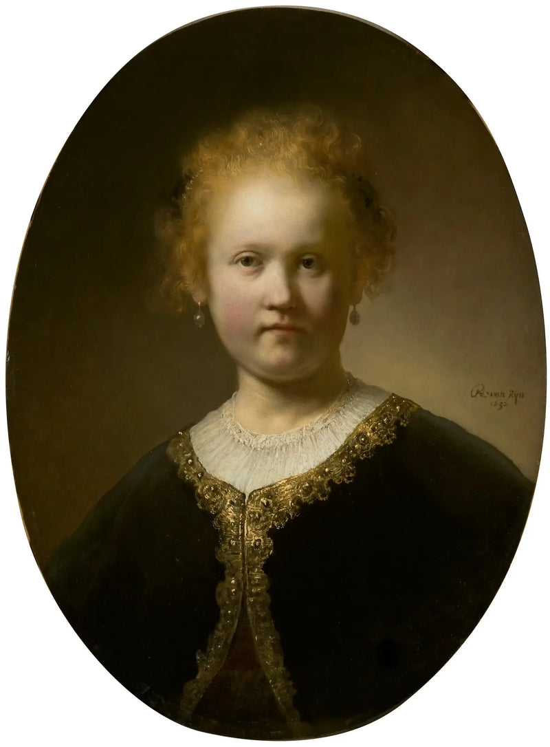 Portrett av en ung kvinne. - Rembrandt