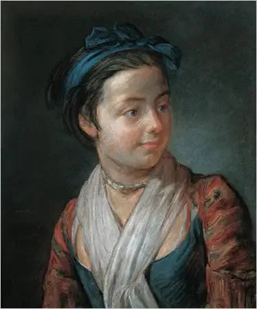 Portrett av en ung jente - Jean Siméon Chardin