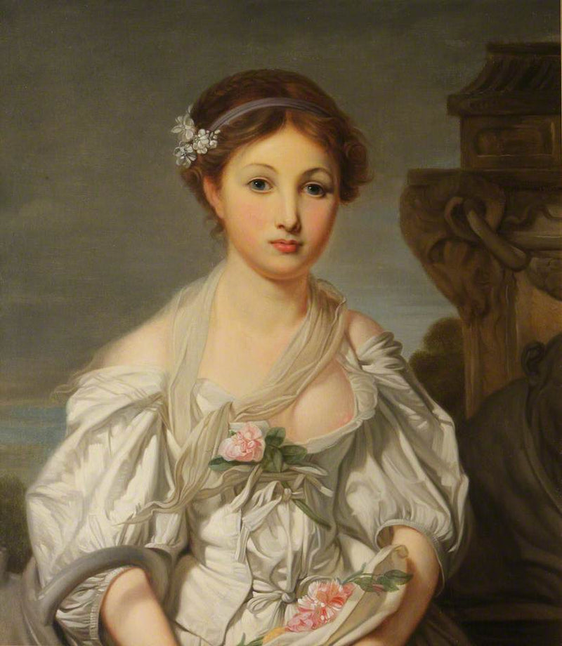 Portrett av en ung jente (Den knuste krukken) - Jean-Baptiste Greuze