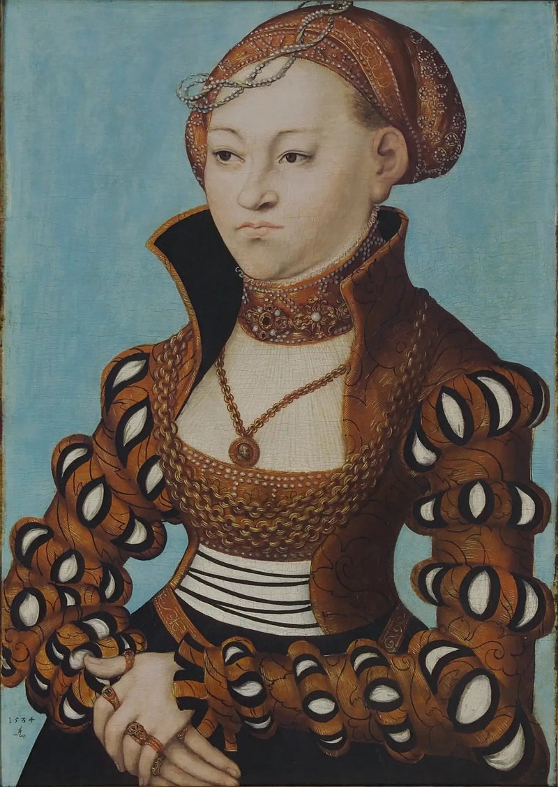 Portrett av en edel saxisk dame - Lucas Cranach den eldre