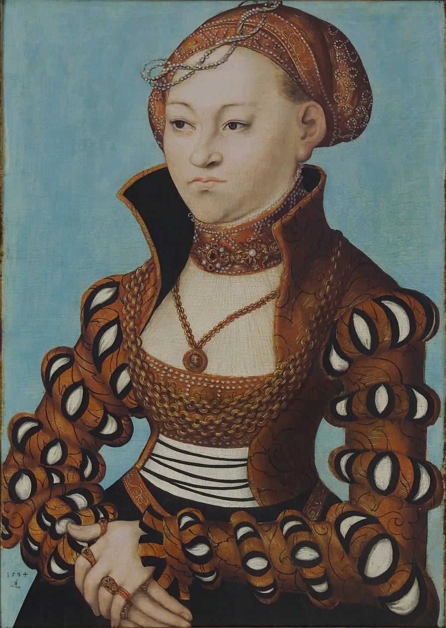 Portrett av en edel saxisk dame - Lucas Cranach den eldre