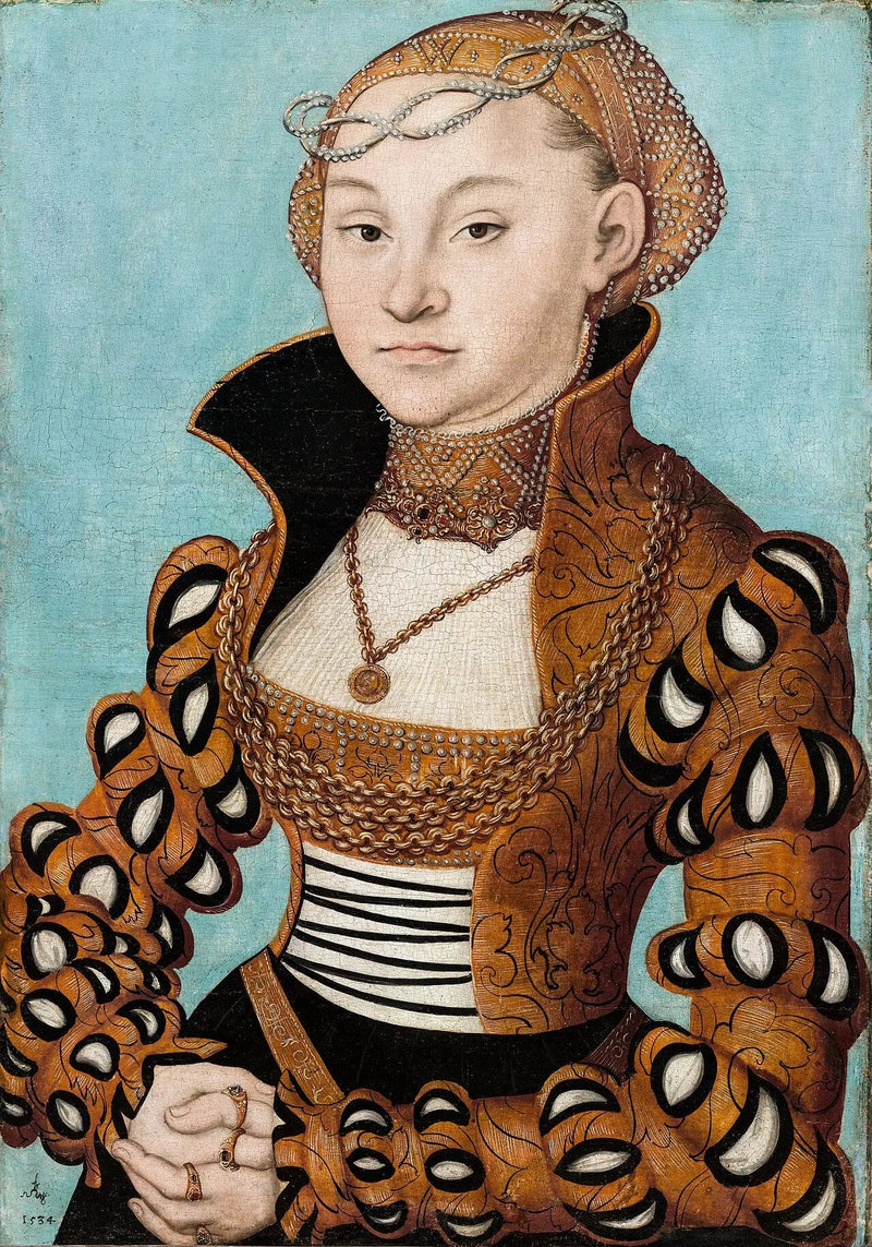 Portrett av en edel saxisk dame - Lucas Cranach den eldre