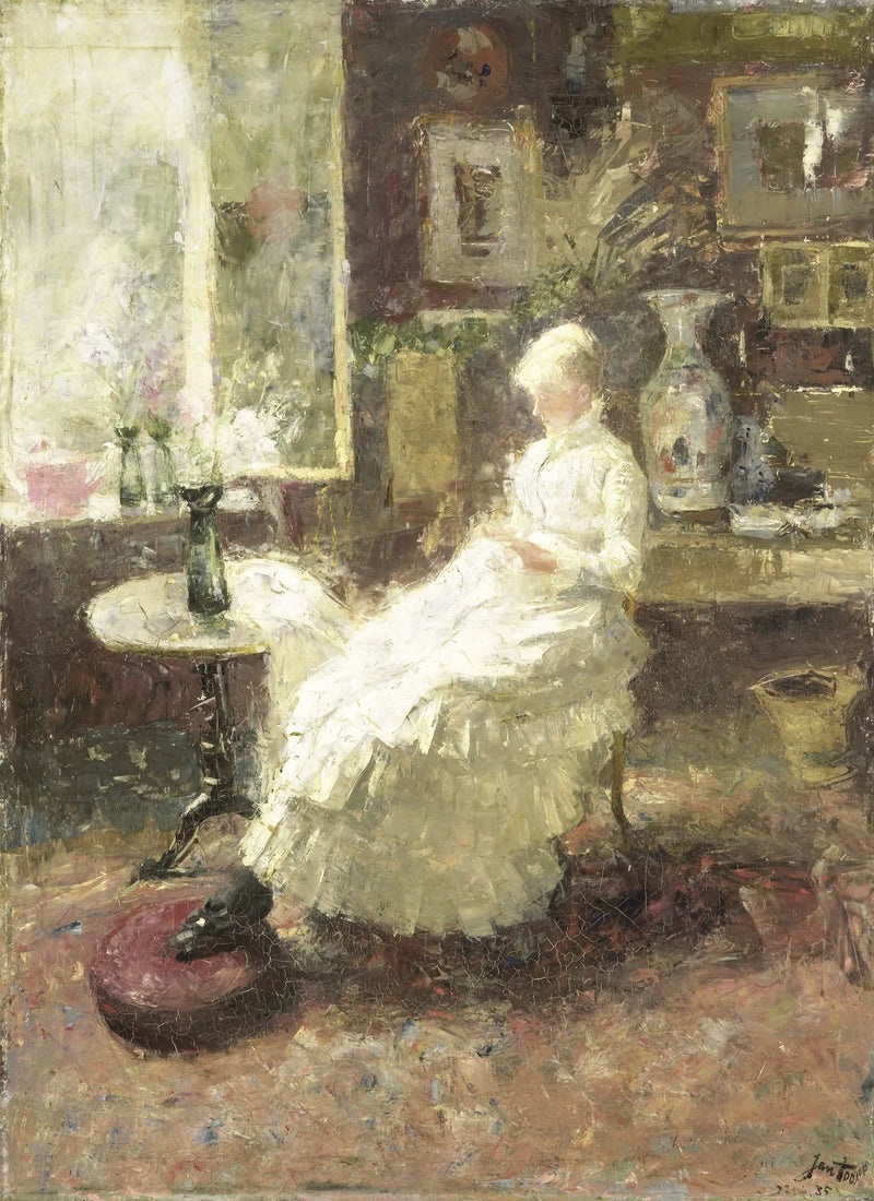 Portrett av Annie Toorop-Hall i Lissadell, Surrey - Jan Toorop