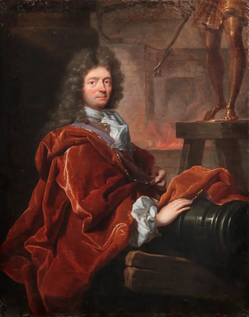 Portrett av Balthasar Keller, støper - Hyacinthe Rigaud
