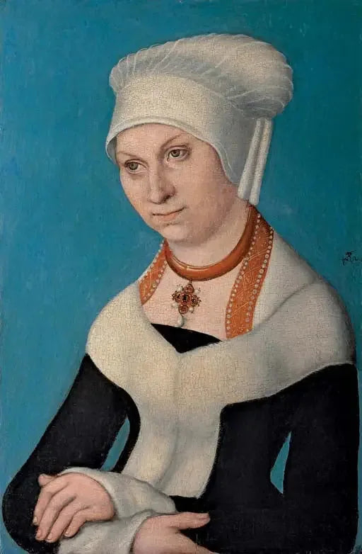 Portrett av Barbara, hertuginne av Sachsen (1471-1539) - Lucas Cranach den eldre