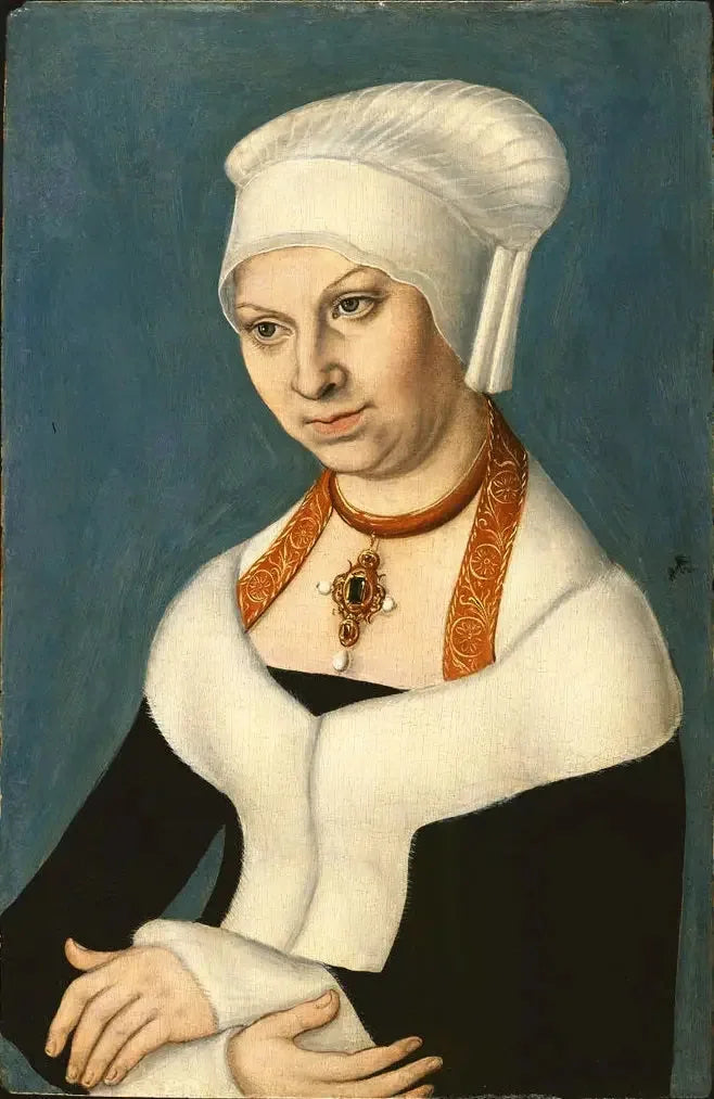 Portrett av Barbara, hertuginne av Sachsen (1478-1534), Gemäldegalerie Berlin - Lucas Cranach den eldre