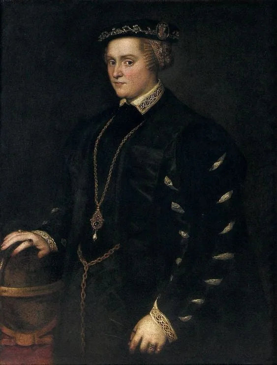 Portrett av Katarina av Østerrike (1533-1572), dronning av Polen - Jacopo Tintoretto