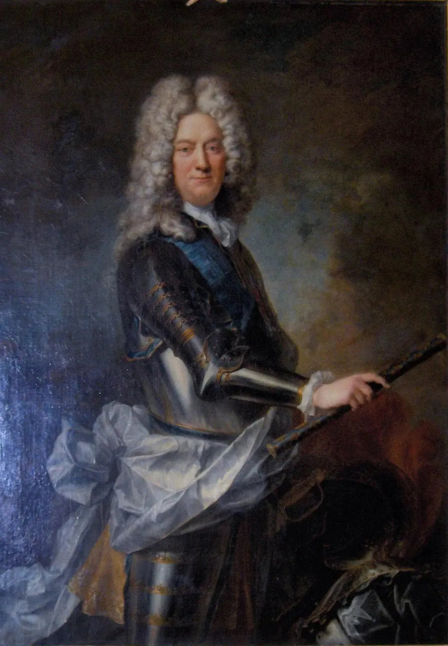 Portrett av Charles-Armand de Gontaut, hertug av Biron, marskalk av Frankrike - Hyacinthe Rigaud