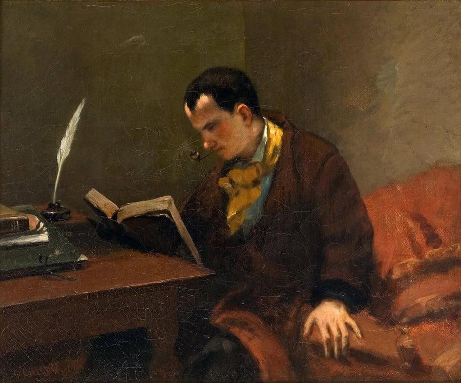 Portrett av Charles Baudelaire - Gustave Courbet