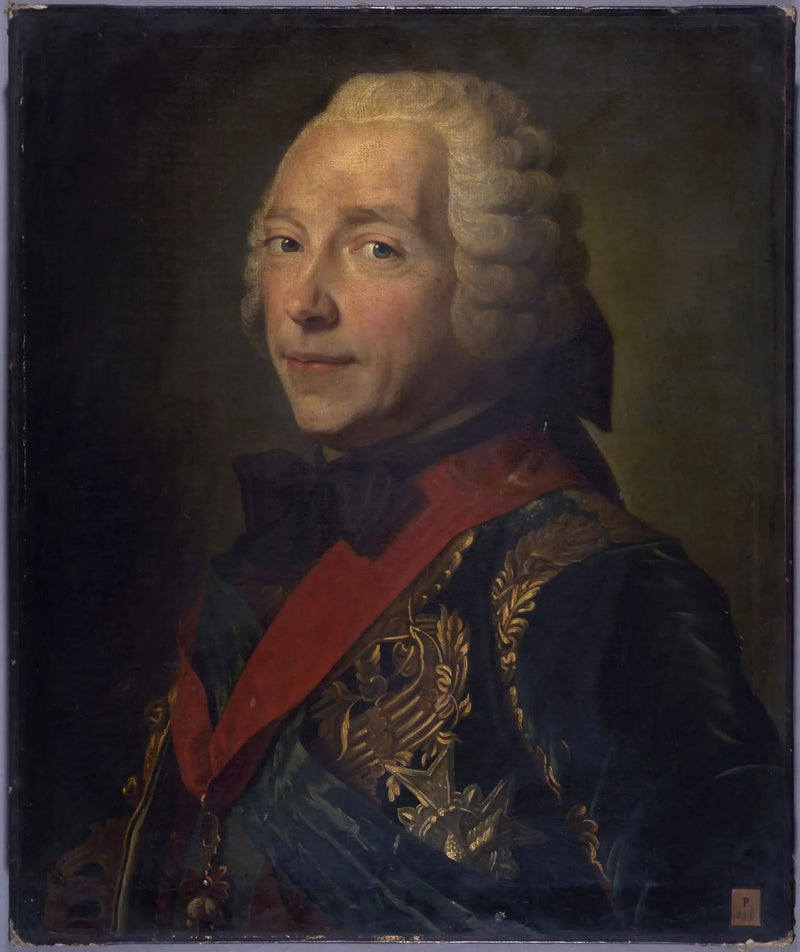 Portrett av Charles-Louis-Auguste Fouquet, hertug av Belle-Isle (1684-1761), marskalk av Frankrike - Maurice-Quentin de La Tour