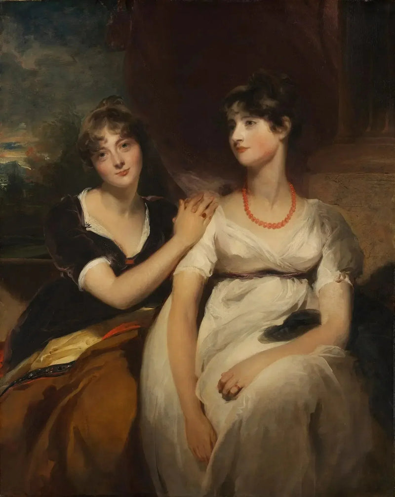 Portrett av Charlotte og Sarah Carteret-Hardy - Thomas Lawrence