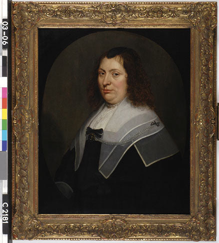 Portrett av Christina Pijll (født i 1601). kone av Cornelis van Beveren - Gerrit van Honthorst