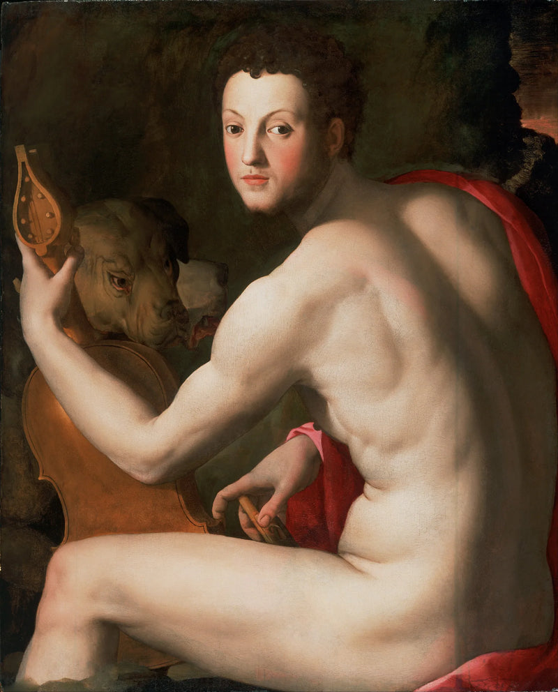 Portrett av Cosme I av Medici som Orfeus - Bronzino