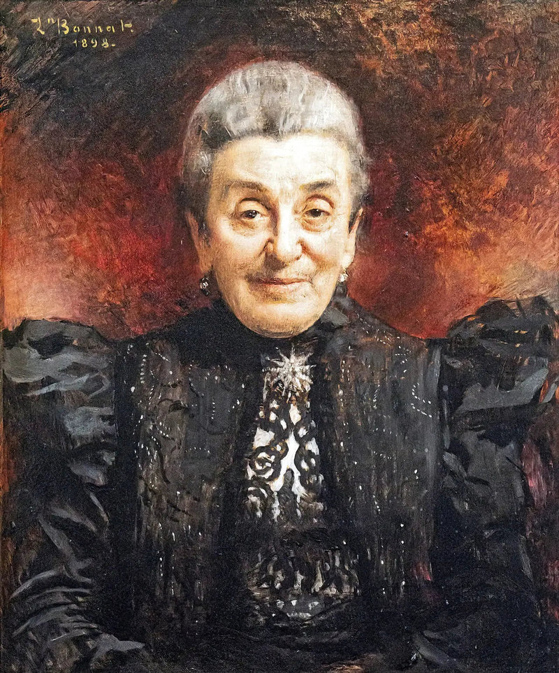 Portrett av eldre dame - Léon Bonnat