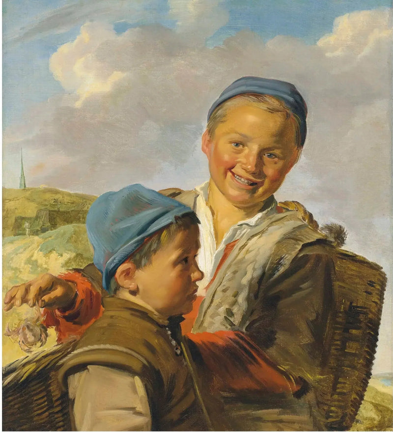 Portrett av to fiskegutter, den ene holder en krabbe - Frans Hals

Source:
Portrait de deux garçons pêcheurs, l'un tenant un crabe - Frans Hals