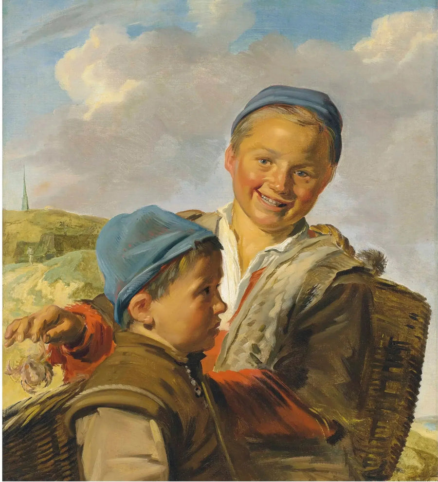 Portrett av to fiskegutter, den ene holder en krabbe - Frans Hals

Source:
Portrait de deux garçons pêcheurs, l'un tenant un crabe - Frans Hals