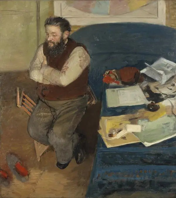 portrait de Diego Martelli - Edgar Degas image 1 copie peinte à la main à l’huile
