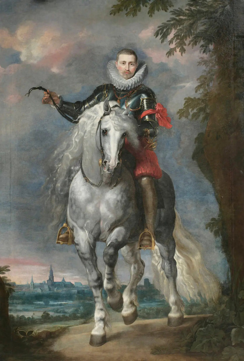Portrett av Don Rodrigo Calderon til hest - Peter Paul Rubens
