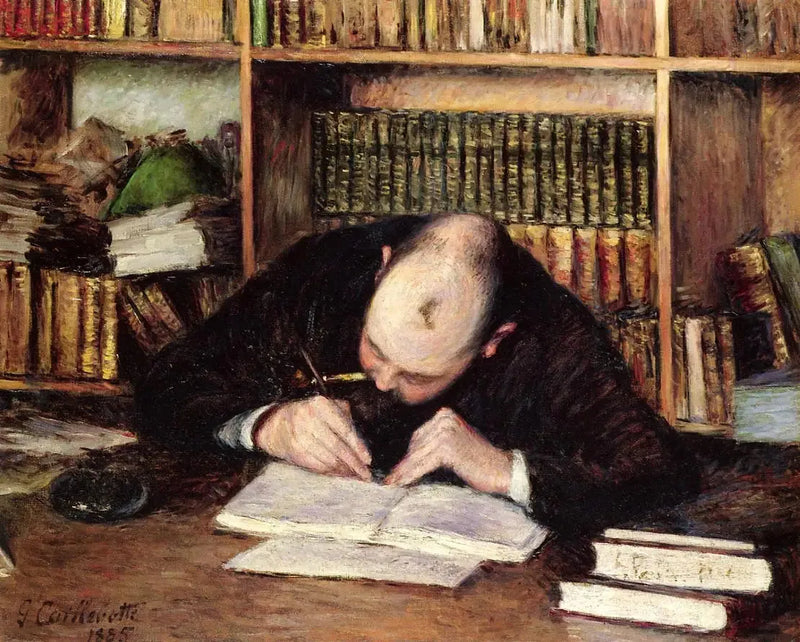 Portrett av Émile-Jean Fontaine, bibliotekar - Gustave Caillebotte