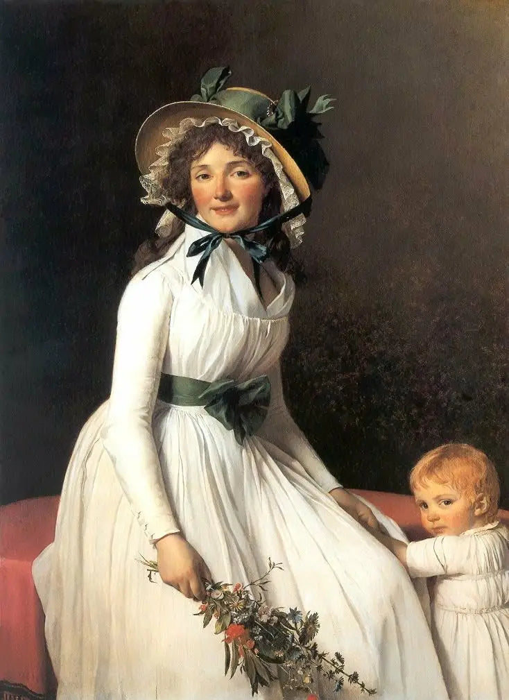Portrett av Émilie Sériziat og sønn - Jacques-Louis David