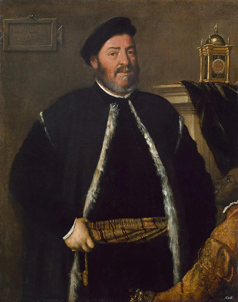 Portrett av Fabrizio Salvaresio - Titian