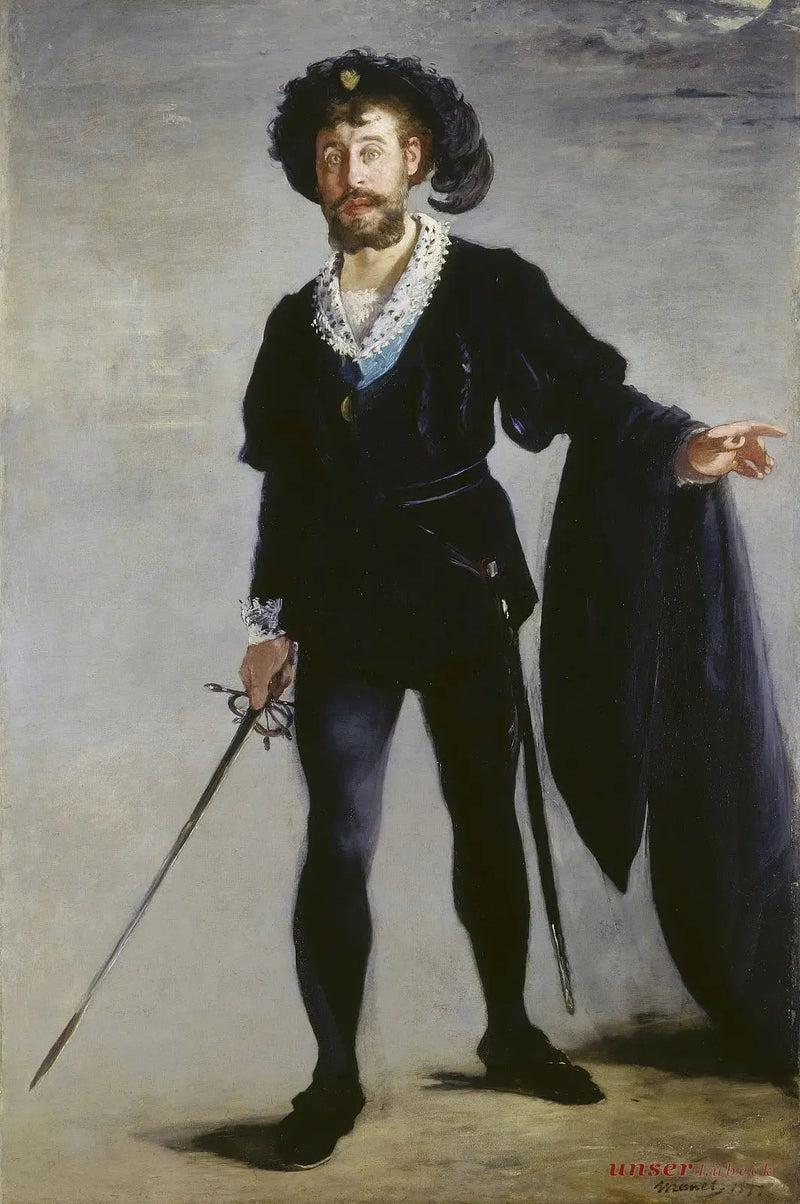 Portrett av Faure i rollen som Hamlet - Édouard Manet