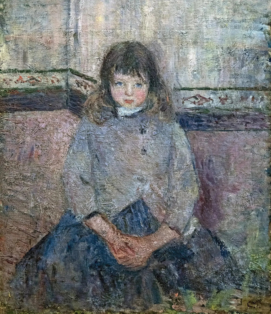 Portrett av Félix Pissarro i skjørt - Camille Pissarro