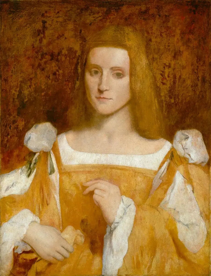 Portrett av kvinne etter Caroto - Edgar Degas